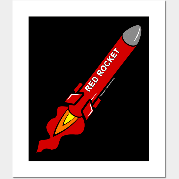 Red Rocket Wall Art by BigOrangeShirtShop